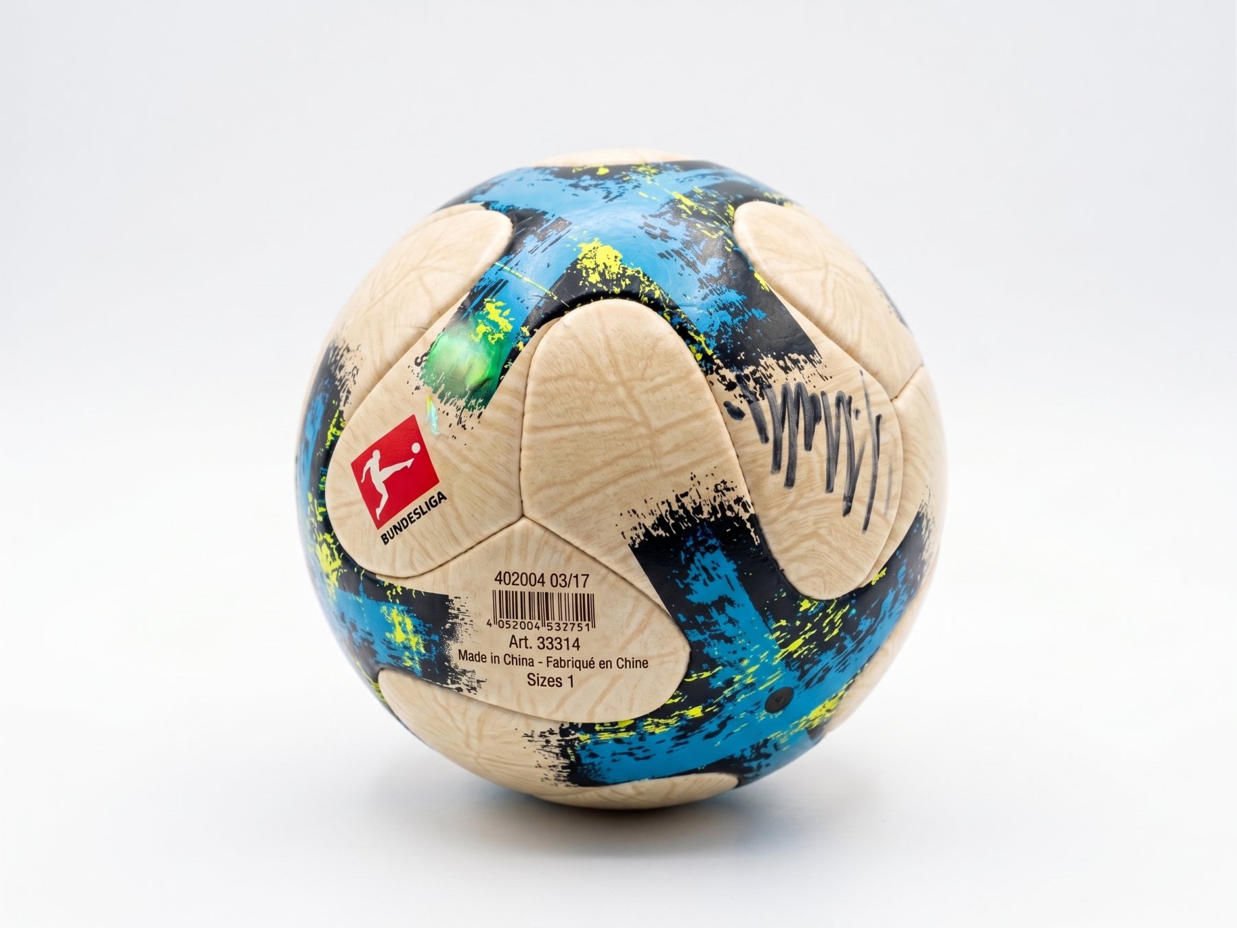Balón (size 1) de la Bundesliga firmado